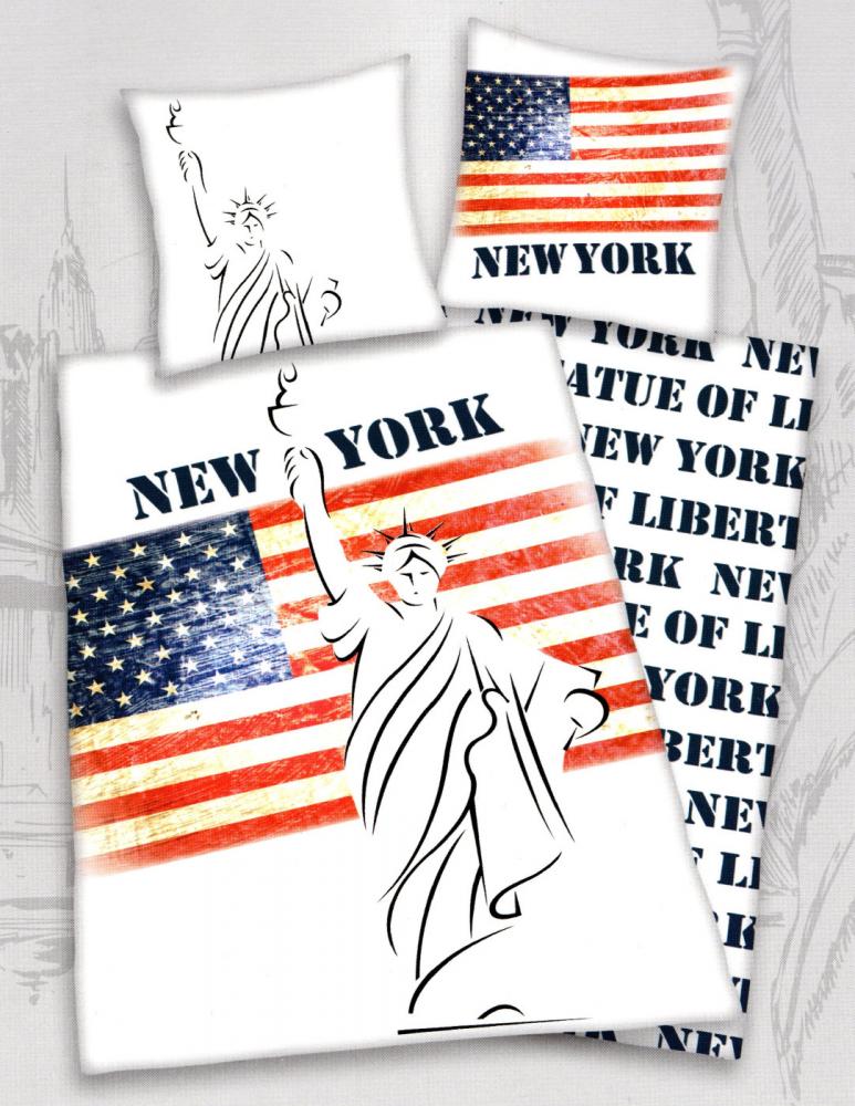 Bettwäsche New York Freiheitsstatue - 135 x 200 cm